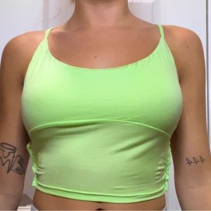 Open strapped back crop top